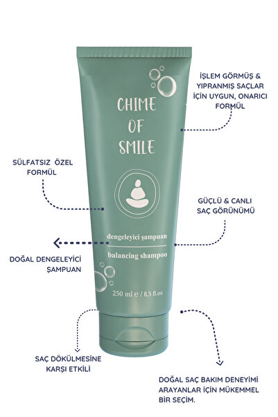 Chime of Smile Dengeleyici Şampuan – Tüm Saç Tiplerine Uygun, Sülfatsız Formül