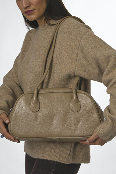 ABBRA Women's Double Strap Lined Vegan Leather Bag