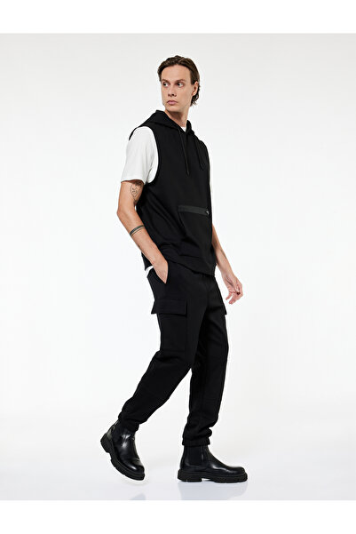 Koton επένδυση fleece Χειμερινό αθλητικό παντελόνι Jogger με κορδόνια στη μέση πλαϊνή τσέπη τεμαχίων