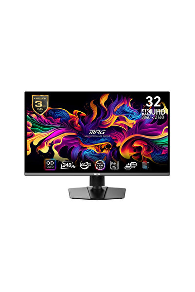MSI MPG 321URX QD-OLED 31.5 inç 240Hz 0.03Ms 4K UHD G-Sync Pivot Gaming Monitör