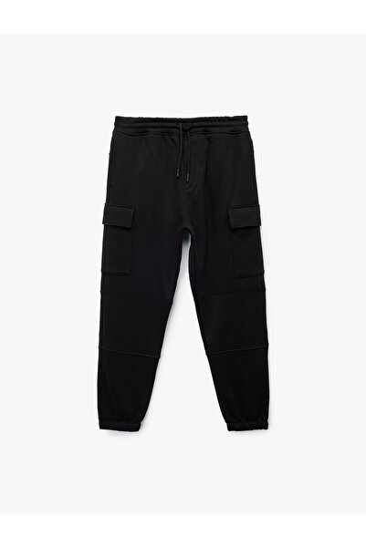 Koton επένδυση fleece Χειμερινό αθλητικό παντελόνι Jogger με κορδόνια στη μέση πλαϊνή τσέπη τεμαχίων