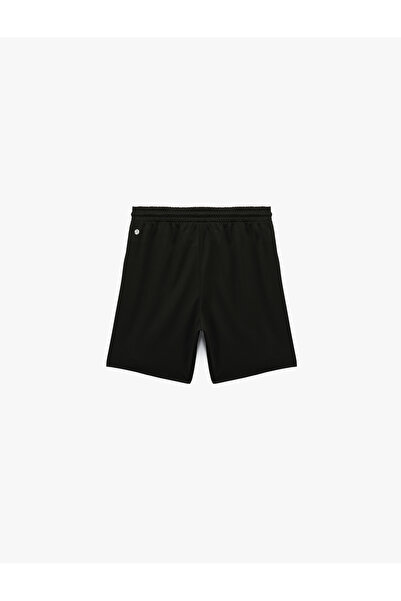 Koton Beli Lastikli Bağlamalı Yanları Şerit Detaylı Spor Şort