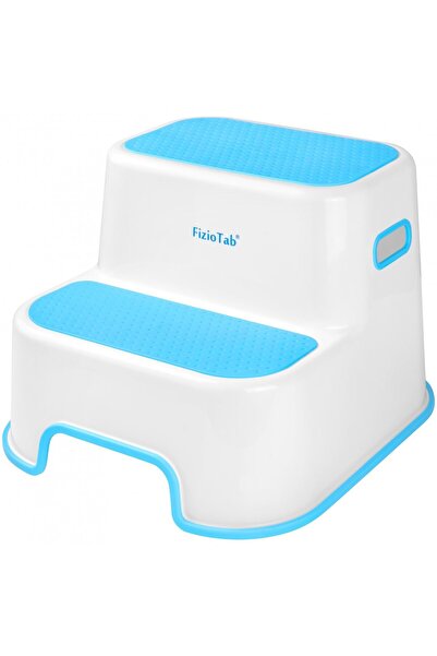 FizioTab Scaunel Copii Inaltator WC in Doua Trepte FizioTab®, Suprafata Antialunecare, Alb-Albastru