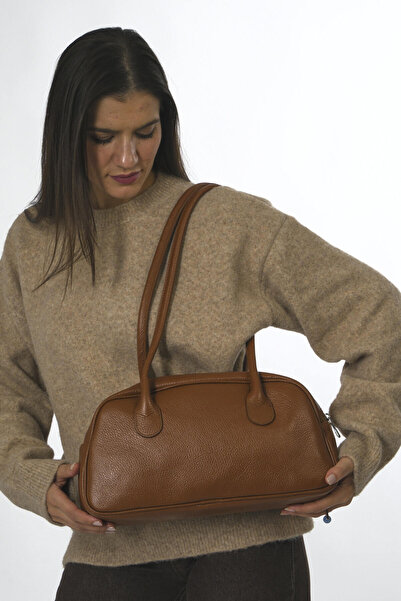 ABBRA Γυναικεία τσάντα από δέρμα Vegan με διπλό λουράκι