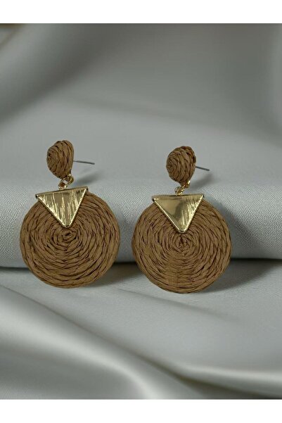 MD Moda Accessories مجموعة أقراط دائرية من الخيزران - أخضر، برتقالي وبني