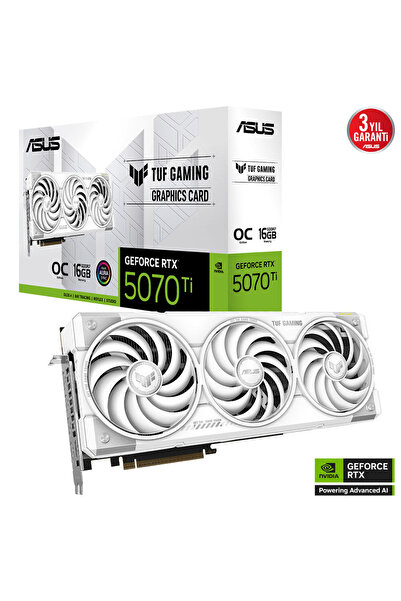 ASUS TUF Gaming GeForce RTX 5070 Ti 16GB OC White Edition TUF-RTX5070TI-O16G-...