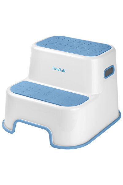 FizioTab Детска двустъпална столче за кола, неплъзгащ се с цифри и букви, синьо