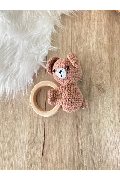 Genel Markalar Amigurumi Ayıcık Çıngırak Diş Kaşıyıcı
