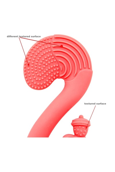 Mombella Silicone Gum Ring - Pink Squirrel