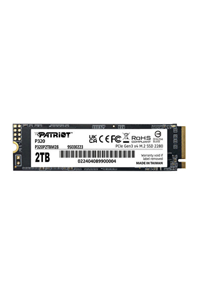 Patriot P320 2TB 3000/2200MB/s NVMe M.2 SSD Disk (P320P2TBM28)