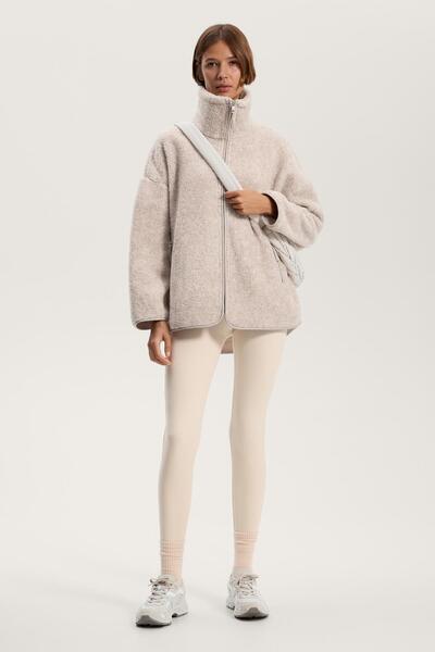 Oysho Faux-shearling oversize jacket