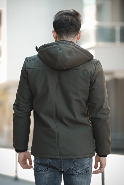 Oksit Majuro Outdoor Su Soğuk Rüzgar Geçirmez İçi Kürklü Dolgulu Softshell Erkek Dağcı Kampcı Kayakcı Mont