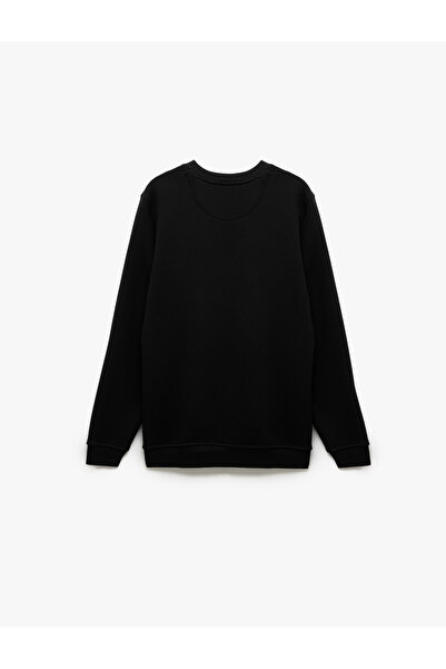 Koton Cotton Long Sleeve Raised Crew Neck Men's Basic Sweatshirt