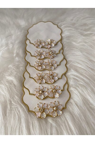 PONCİKPAZAR işlemeli sunum peçetesi 6'lı