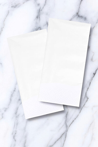 alenked مناديل ورقية بيضاء للنادل مقاس 33×33 سم، 100 قطعة