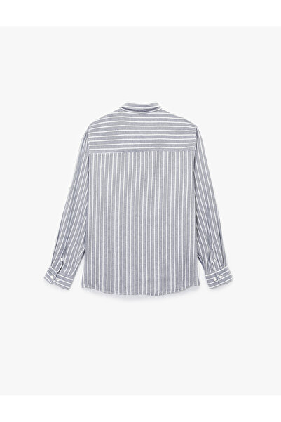 Koton Μακρυμάνικο πουκάμισο από βαμβακερό κλασικό γιακά κανονικής εφαρμογής