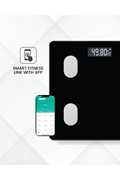 Olsenmark Ombs2256 Digital Personal Scale, 180kg Capacity ,link With Phone , Weighing Machine, Measurement