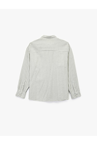 Koton Button-Down Collar Cotton Regular Fit Long Sleeve Shirt