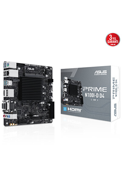 ASUS Prime N100I-D D4-CSM Intel N100 DDR4 3200Mhz Mini ITX Anakart