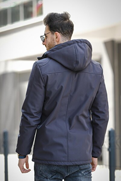 Oksit Men's Softshell Jacket - Majuro Outdoor, Water, Cold and Windproof, Fur Lined Padded