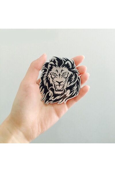 Avex Έμβλημα αυτοκινήτου μοντέλο "LION", τρισδιάστατο ανάγλυφο, μέγεθος 6 x 7 εκ.
