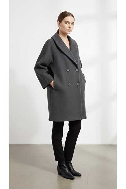 SARE ERKMEN Coat 50% Wool Blend Std Size 38-46 Cashmere-Boucle Fabric