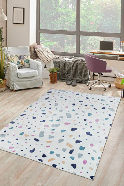 ARTLOOP Fuga Yumuşak Dokulu Beyaz Modern Desenli Halı KA 07