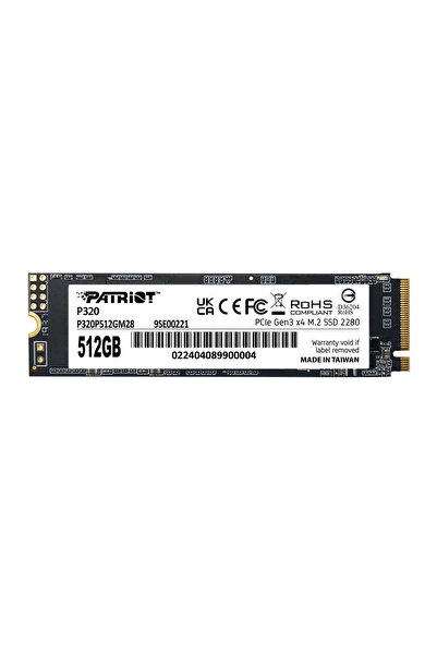 Patriot SSD P320 NVMe M.2 de 512 GB, 3000/2200 MB/s (P320P512GM28)