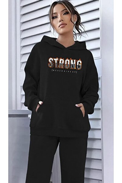 HOFFNUNG Силен комплект от горна и долна част на спортен екип с качулка