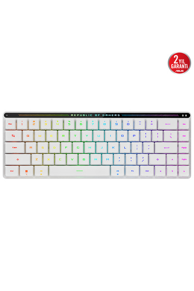 ASUS ROG Falchion RX Low Profile Red Switch RGB Kablosuz TR Mekanik Beyaz Gaming Klavye