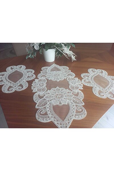 Çt Çeyizci Tekstil Living Room Set - Bed and Table Cover 3 Piece Coffee Table Set