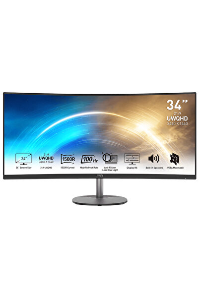 MSI Pro MP341CQ 34” 1ms 100Hz FreeSync VA UWQHD Curved Monitör