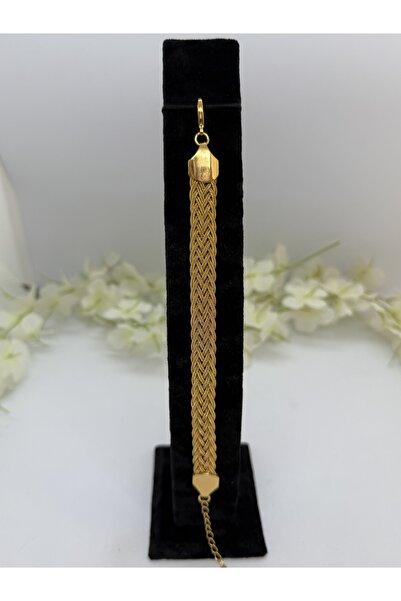 Constanza Exclusive 22 Ayar Altın Kaplama Özel Tasarım Hasır Bileklik 561