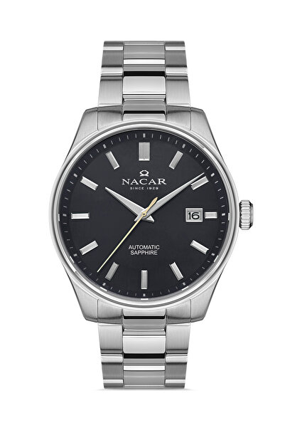 Nacar Sapphire Glass Classic Silver Men's Wristwatch Nc17- 2930283 -Abm