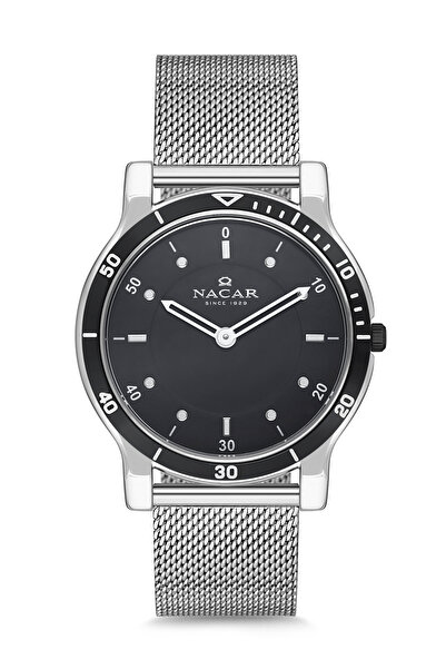 Nacar Silver Men's Watch Nc34-290333-Abm