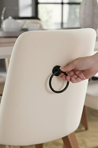 MegaVitrin 5 Pcs Ring Pendulum Handle Set - Top Screw Chair Back and Furniture Handle - 60 mm Matte Black