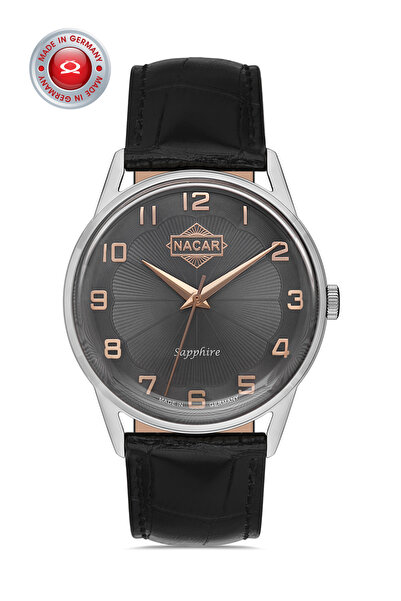 Nacar Sapphire Glass Classic Black Men's Wristwatch Nc34-290865-Agl1