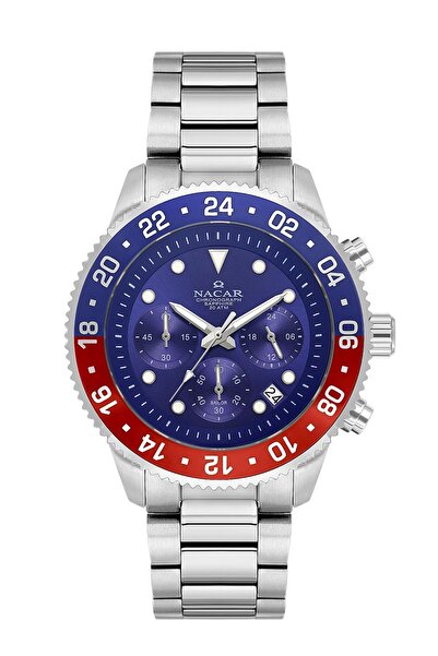 Nacar SAFİR CAM SPOR GÜMÜŞ ERKEK KOL SAATİ NC37-294238NB-ALM