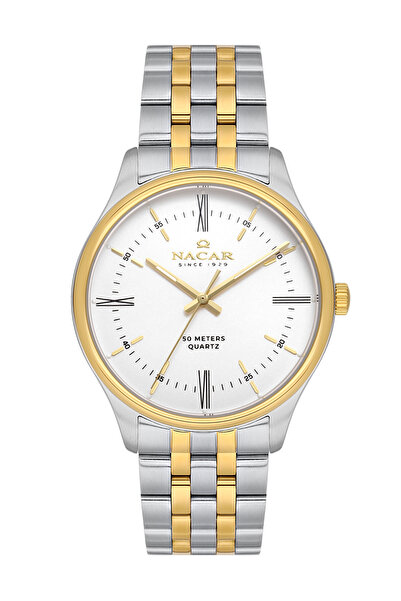Nacar Silver - Golden Men-Woman Wristwatch Nc35-592025-Csm