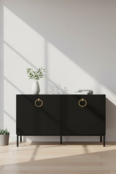 MegaVitrin Ring Pendulum Furniture Handle - Single Screw - 60 mm Antique Yellow Cabinet and Drawer Handle