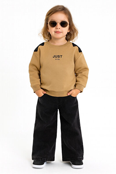 Divonette Дівчачий светр з бавовни 100% з бантиком, бежевий - стильний і зручний дизайн