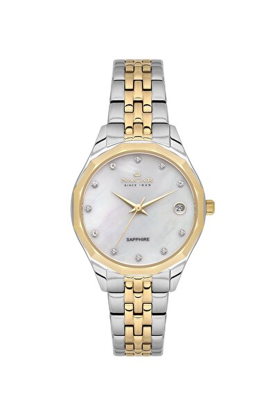 Nacar Sapphire Glass Silver - Gold Women's Wristwatch Nc34-39B715-Csms