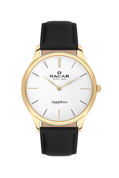 Nacar SAFİR CAM KLASİK SİYAH ERKEK KOL SAATİ NC21-297228-DWL1