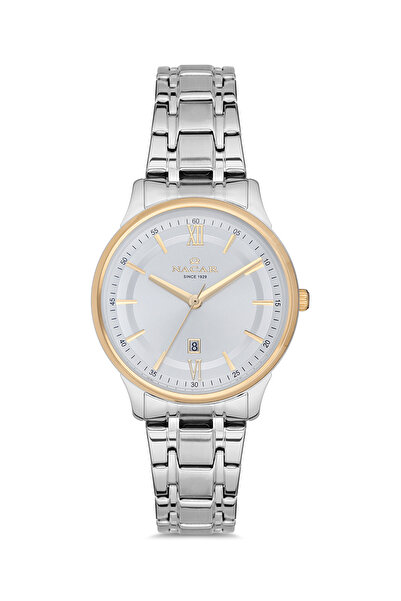 Nacar ساعة يد نسائية كلاسيكية فضية NC34- 390416 -CSM