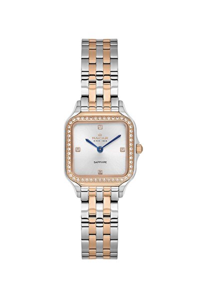 Nacar Sapphire Glass Silver - Rose Women's Wristwatch Nc33- 398508 -Ewms