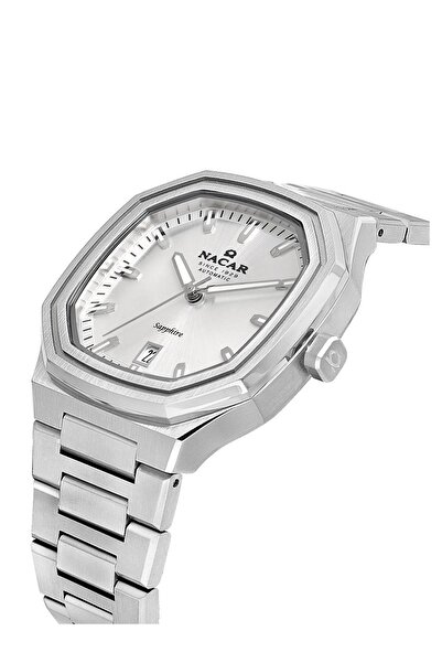 Nacar Safir Glass Silver Men's Wristwatch Nc40- 290607 -Asm
