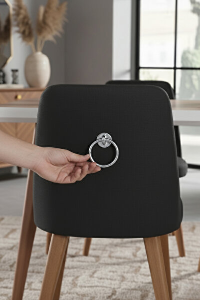 MegaVitrin مقبض متأرجح دائري - مقبض أثاث خلفي للكرسي من الكروم - مثبت بالبراغ...