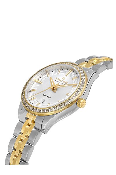 Nacar Sapphire Glass Silver - Gold Women's Wristwatch Nc33- 398385 -Cwms