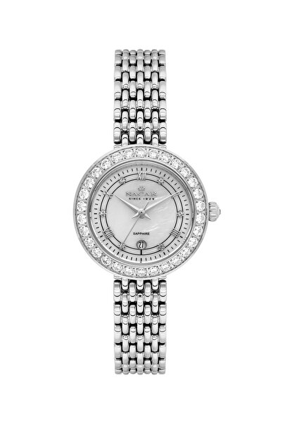 Nacar SAFİR CAM GÜMÜŞ KADIN KOL SAATİ NC34-39B717-ASMS