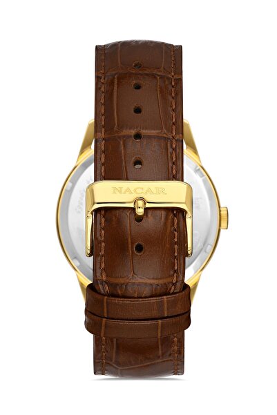 Nacar Safir Glass Classic Brown Men's Wristwatch Nc34- 290865 -Dcl2